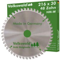 Volkswald® HM-Sägeblatt W 216x30mm Z= 48