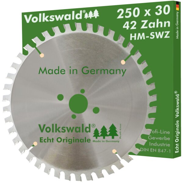 Volkswald® HM-Sägeblatt SWZ 250x30mm Z= 42