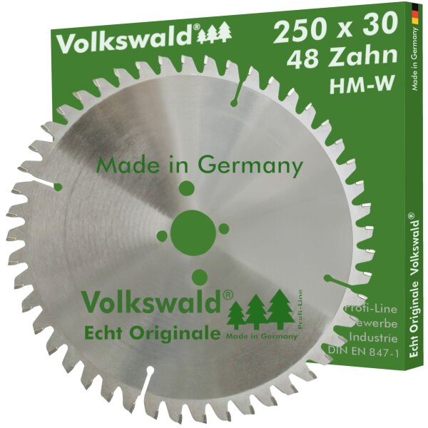 Volkswald® HM-Sägeblatt WNE 250x30mm Z= 48