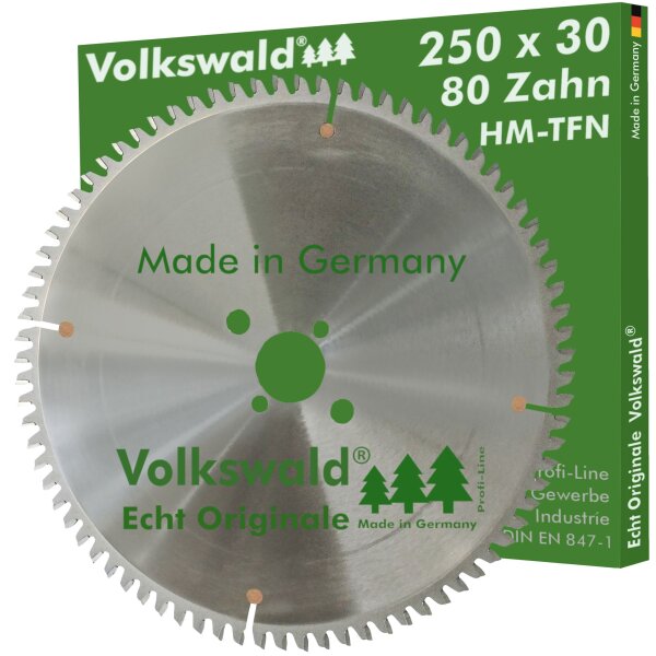 Volkswald® HM-Sägeblatt TFN 250x30mm Z= 80