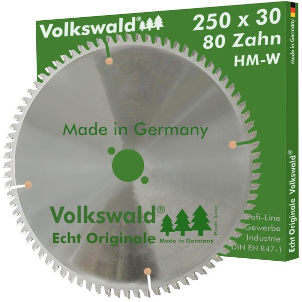 Volkswald® HM-Sägeblatt W 250x30mm Z= 80