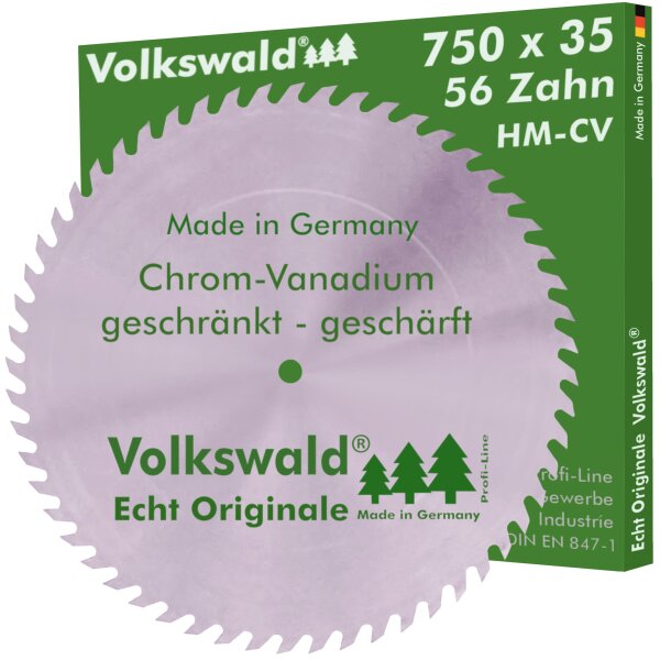 Volkswald® Sägeblatt CV 750 x 35 mm Z= 56