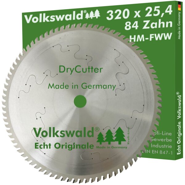 Volkswald® HM-Sägeblatt DryCutter FWW 320x25,4 mm Z= 84