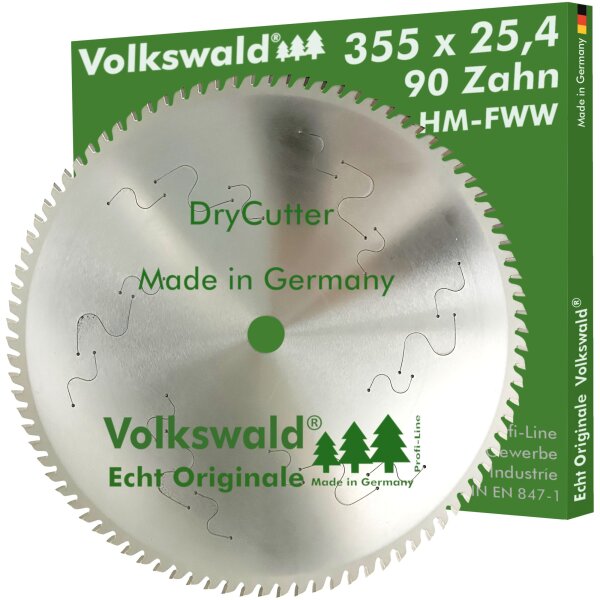 Volkswald® HM-Sägeblatt DryCutter FWW 355x25,4 mm Z= 90