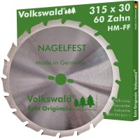 Volkswald® HM-Sägeblatt FF 315 x 30 mm Z= 20...