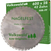 Volkswald® HM-Sägeblatt FF 600 x 28 mm Z= 42...