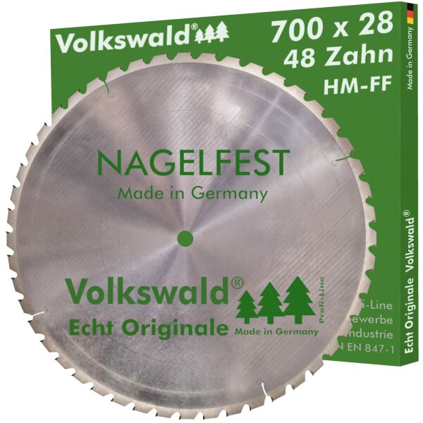 Volkswald® HM-Sägeblatt FF 700 x 28 mm Z= 48 Nagelfest Schalholz-tafel