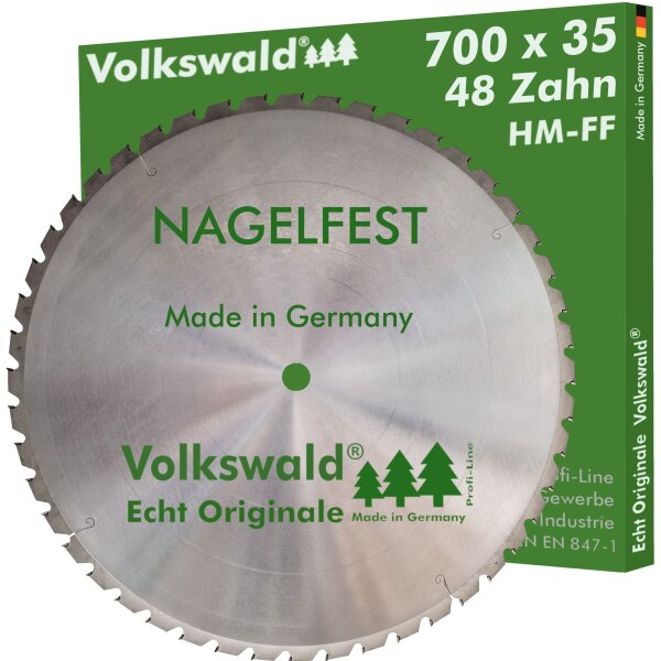 Volkswald® HM-Sägeblatt FF 700 x 35 mm Z= 48 Nagelfest Schalholz-tafel