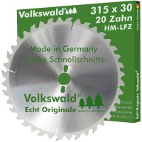 Volkswald® HM-Sägeblatt LFZ 315 x 30 mm Z= 20