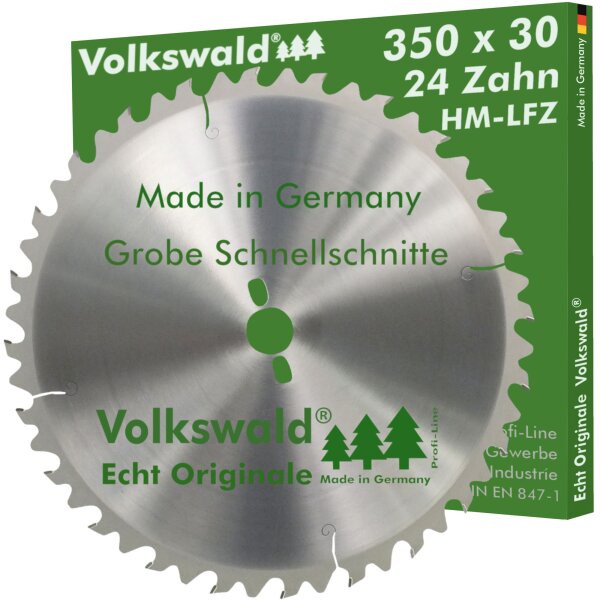 Volkswald® HM-Sägeblatt LFZ 350 x 30 mm Z= 24
