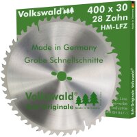 Volkswald® HM-Sägeblatt LFZ 400 x 30 mm Z= 28