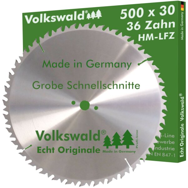 Volkswald® HM-Sägeblatt LFZ 500 x 30 mm Z= 36