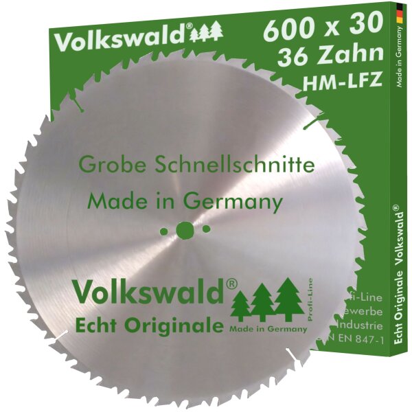 Volkswald® HM-Sägeblatt LFZ 600 x 30 mm Z= 36