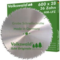 Volkswald® HM-Sägeblatt LFZ 600 x 28 mm Z= 36