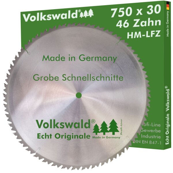 Volkswald® HM-Sägeblatt LFZ 750 x 30 mm Z= 46