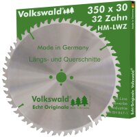 Volkswald® HM-Sägeblatt LWZ 350 x 30 mm Z= 32...