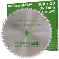 Volkswald® HM-Sägeblatt LWZ 400 x 30 mm Z= 36...