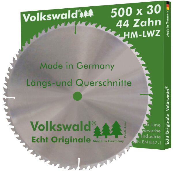 Volkswald® HM-Sägeblatt LWZ 500 x 30 mm Z= 44