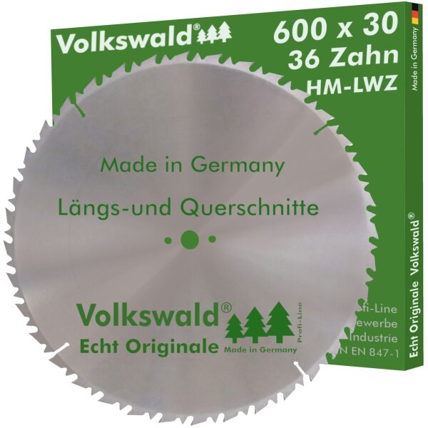 Volkswald® HM-Sägeblatt LWZ 600 x 30 mm Z=36