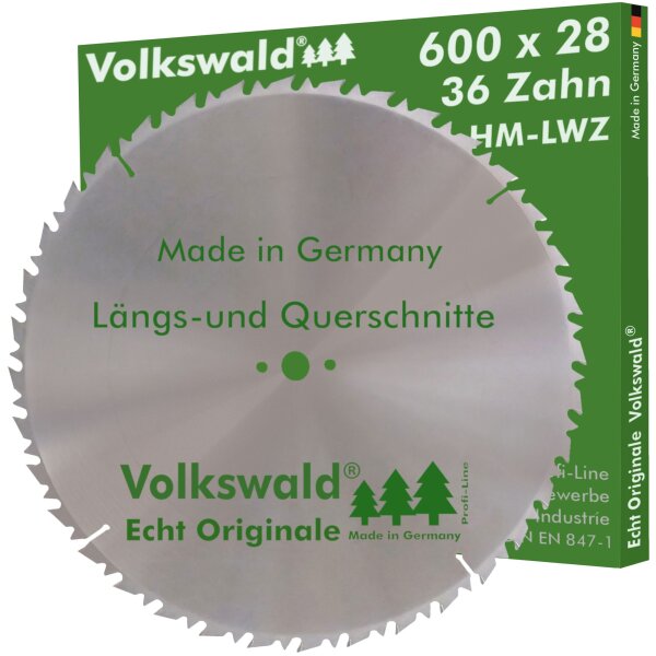 Volkswald® HM-Sägeblatt LWZ 600 x 28 mm Z=36