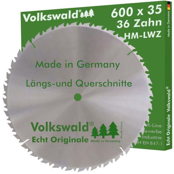 Volkswald® HM-Sägeblatt LWZ 600 x 35 mm Z= 36