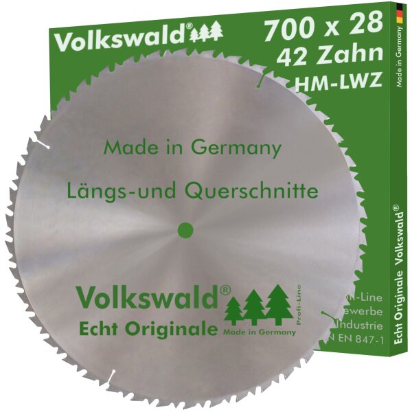 Volkswald® HM-Sägeblatt LWZ 700 x 28 mm Z= 42