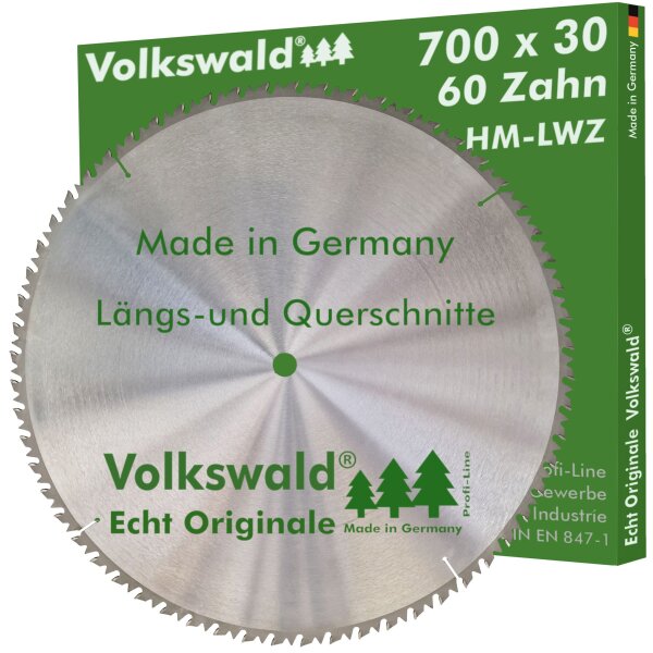 Volkswald® HM-Sägeblatt LWZ 700 x 30 mm Z= 60
