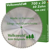 Volkswald® HM-Sägeblatt LWZ 700 x 30 mm Z= 60
