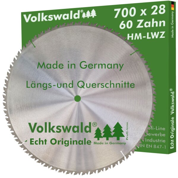 Volkswald® HM-Sägeblatt LWZ 700 x 28 mm Z= 60