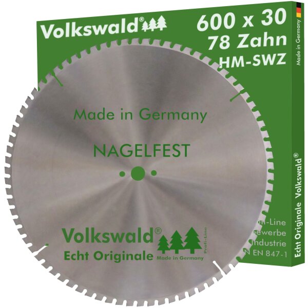 Volkswald® HM-Sägeblatt SWZ 600 x 30 mm Z=78