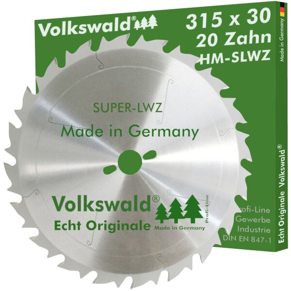 Volkswald® HM-Sägeblatt SLWZ 315x30mm Z= 20