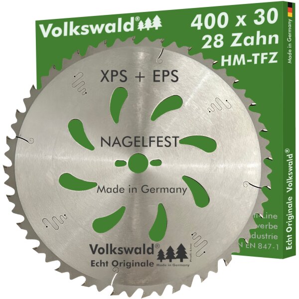 Volkswald® HM-Sägeblatt TFZ 400 x 30 mm Z= 28