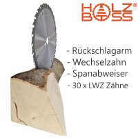 Holzboss® HM-Kreissägeblatt 30 x Zahn LWZ 300 x 30 mm mit Spanabweiser Rückschlagarm
