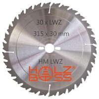 Holzboss® HM-Kreissägeblatt 30 x Zahn LWZ 315 x...