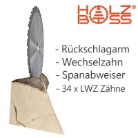 Holzboss® HM-Kreissägeblatt 34 x Zahn LWZ 350 x 30 mm mit Spanabweiser Rückschlagarm