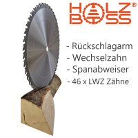 Holzboss® HM-Kreissägeblatt 46 x Zahn LWZ 500 x 30 mm mit Spanabweiser Rückschlagarm