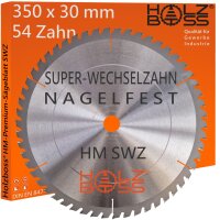 Holzboss® HM-Sägeblatt  350 x 30 mmØ  SWZ...
