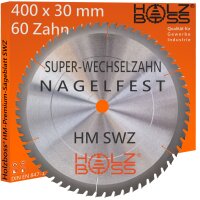 Holzboss® HM-Sägeblatt  400 x 30 mmØ  SWZ...