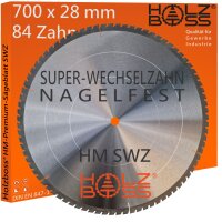 Holzboss® HM-Sägeblatt  700 x 28 mmØ  SWZ...