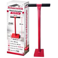 Erd- und Betonstampfer 15x15 cm Erdstampfer 85 cm Hoch...
