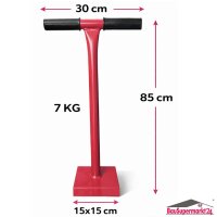 Erd- und Betonstampfer 15x15 cm Erdstampfer 85 cm Hoch Müllstampfer