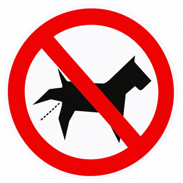 Verbotsschild Schilder mit Sonder Symbol VERBOT Pinkeln Hund Schild Verkehrszeichen