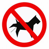 Verbotsschild Schilder mit Sonder Symbol VERBOT Pinkeln Hund Schild Verkehrszeichen